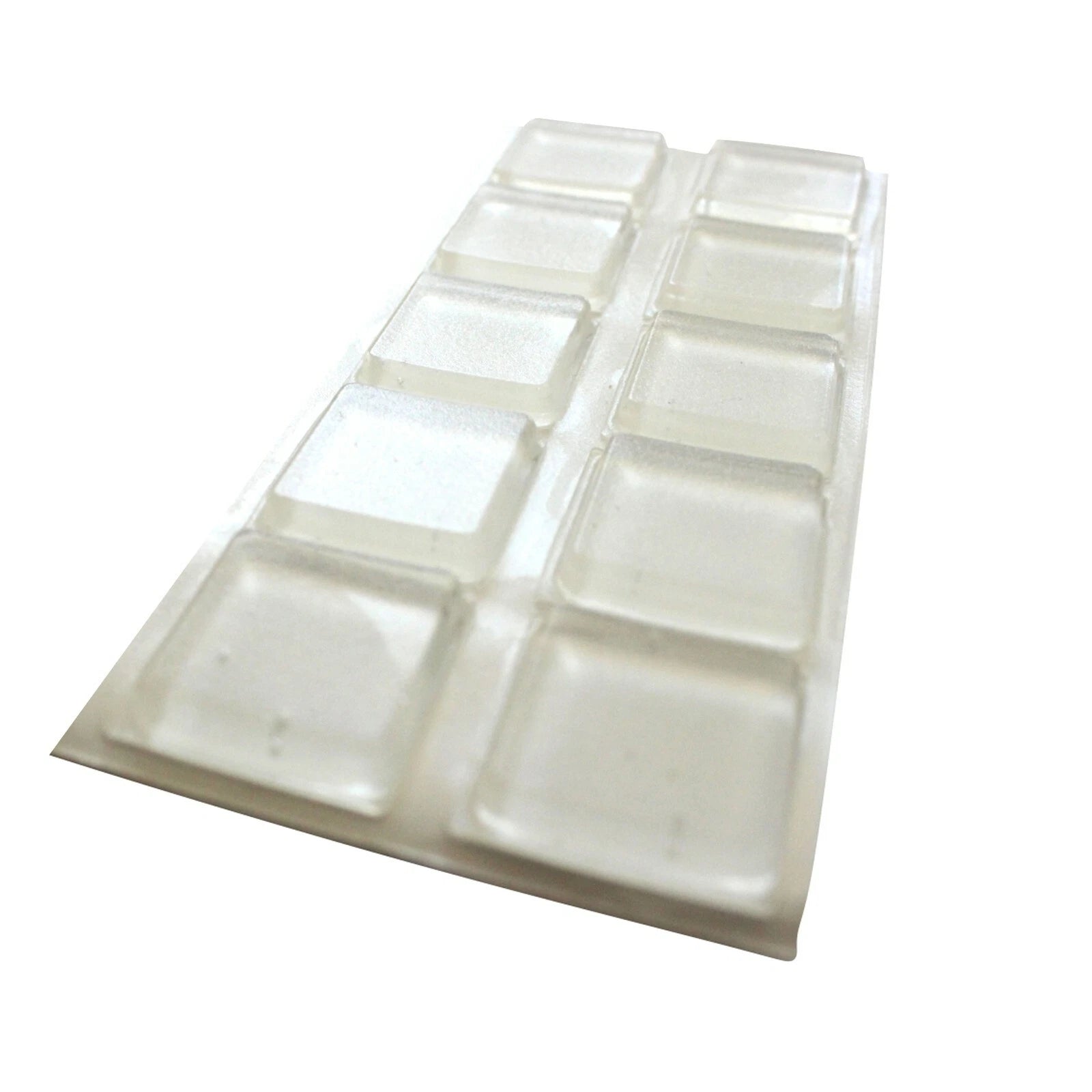 10 Pack Self-adhesive Rubber Feet Large Clear Glass Square Bumpers