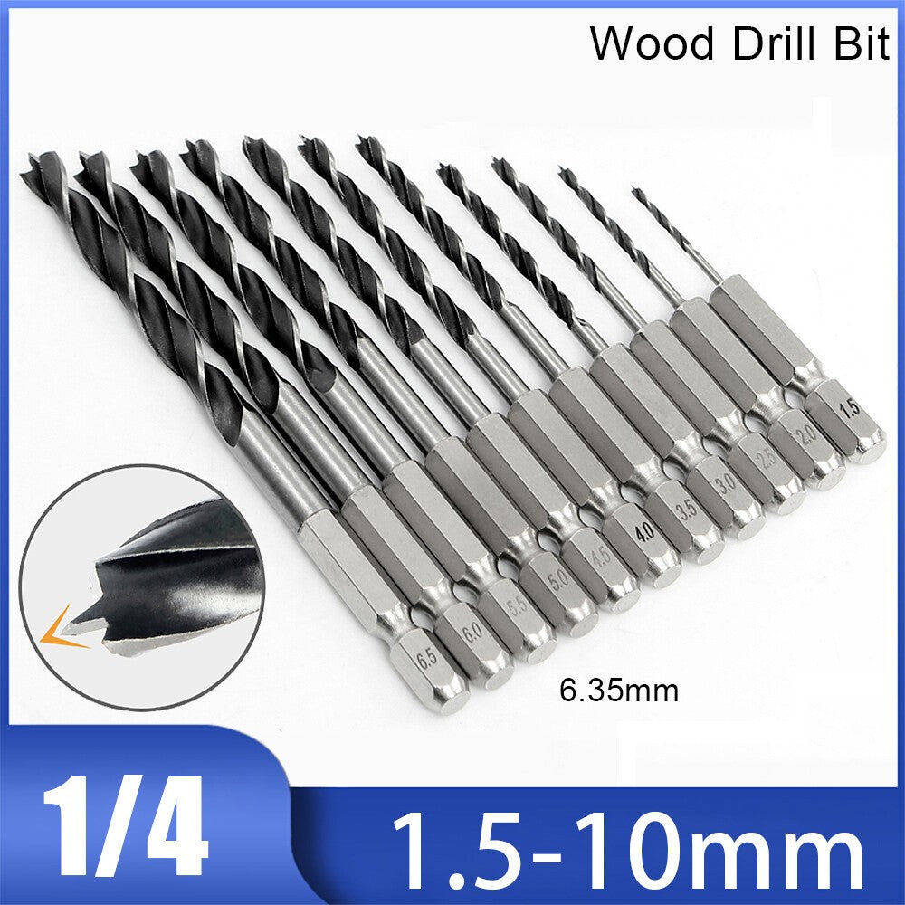 Brad Point Wood Drill Bit Set HSS