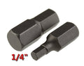 Force S2/crmv Steel 1/4" (6mm) Shank Hex Allen Bits 25/30mml
