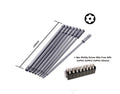 8pc 150mmL T8-T40 S2 Steel Torx Star Security Tamper Proof +8pc Ph Bits Gift