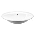 Canal Oval Shaped Drop-in Bathroom Vanity Sink 21-3/4" X 18 5/8"