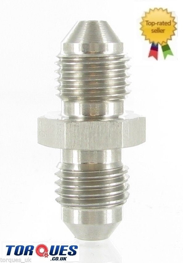 AN -4 (AN4 AN 04) to 7/16" UNF ( AN-4) Flare Union Stainless Steel