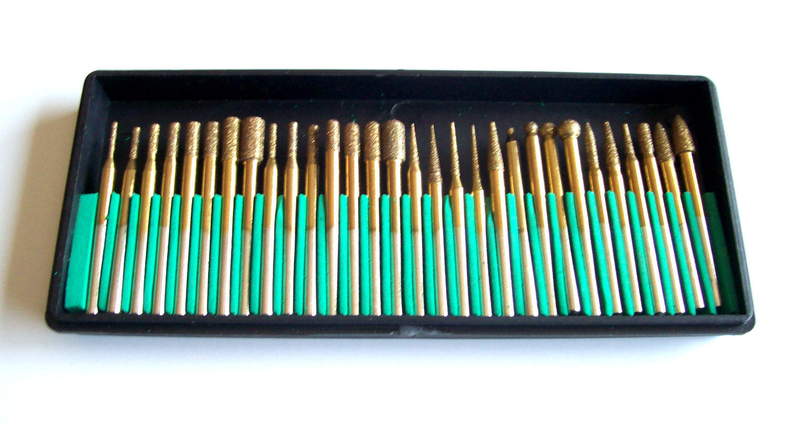 30pc Titanium Diamond Burr Bits