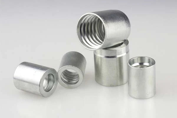 1/2" Carbon Steel 2-wire Hydraulic Hose End Crimp Ferrule Lot