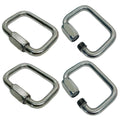 Stainless Steel T316 15/32" Square Quick Link Locking Carabiner 3,200