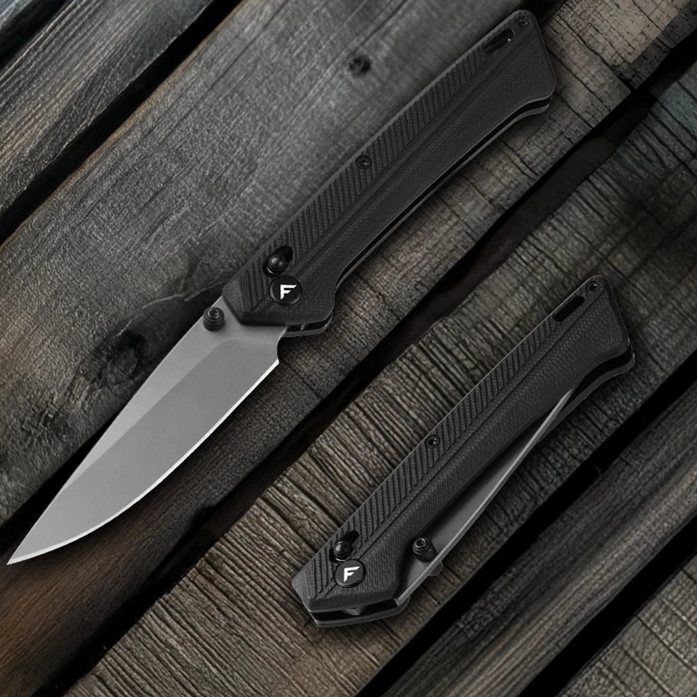 Flissa Pocket Knife Folding Knife With D2 Steel Blade G10 Handle