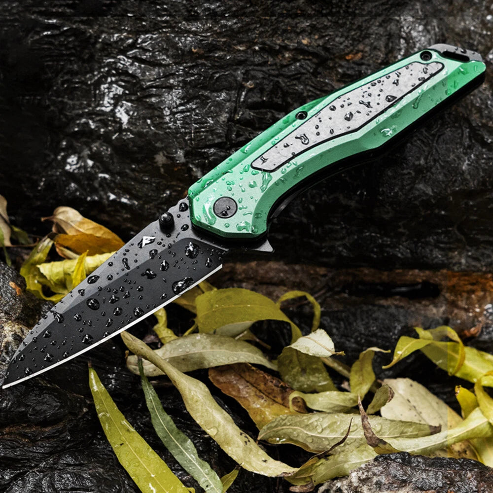 Flissa Folding Pocket Knife Sandvik 14c28n Steel Blades Pocket Clip &