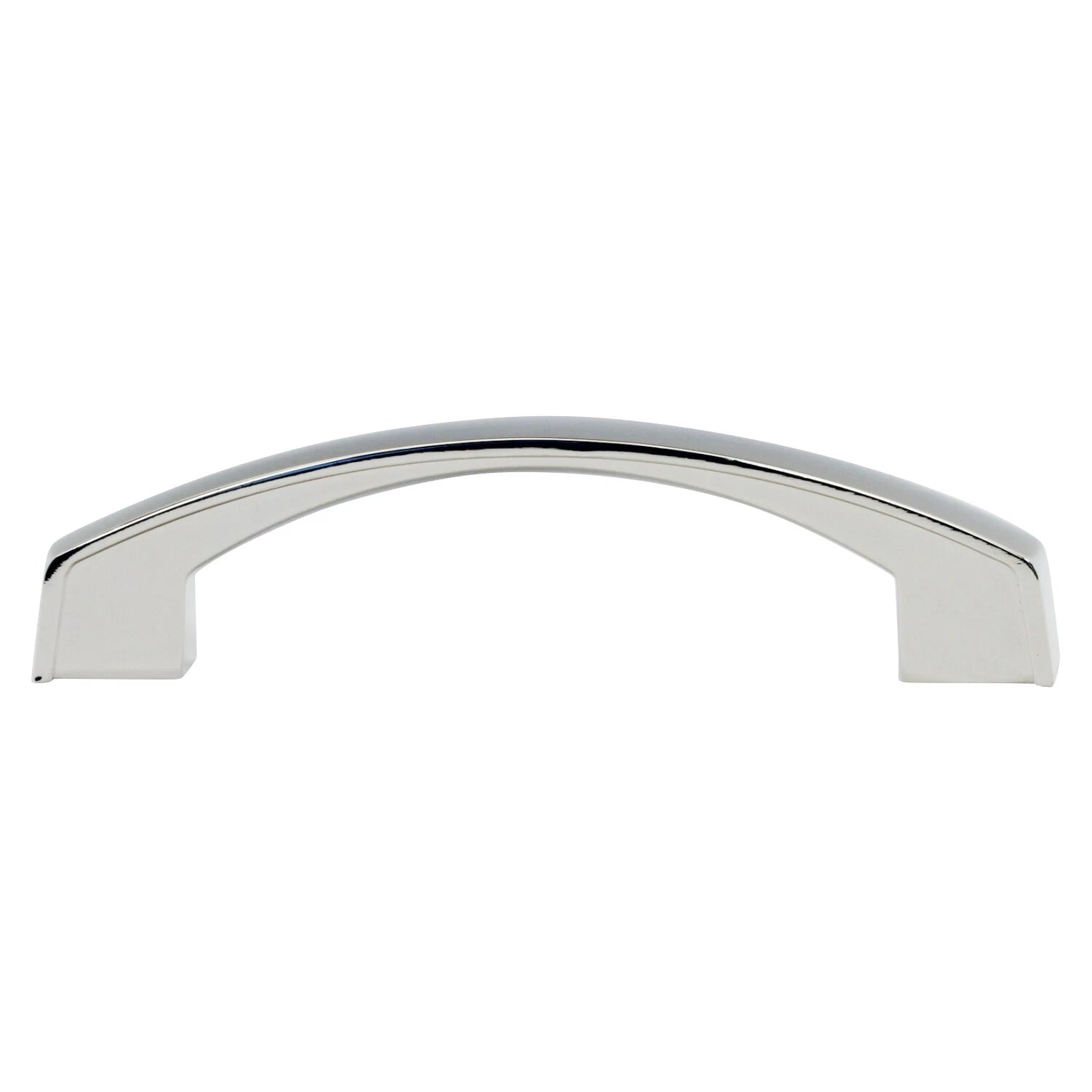 Bow Arch Style 3-3/4" Polished Nickel Kitchen Cabinet Pull Handle