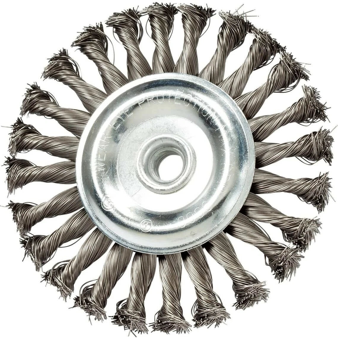 5 Pack - 4" x 5/8-11" Knot Wheel Wire Brush (Stainless Steel) Twist Knotted