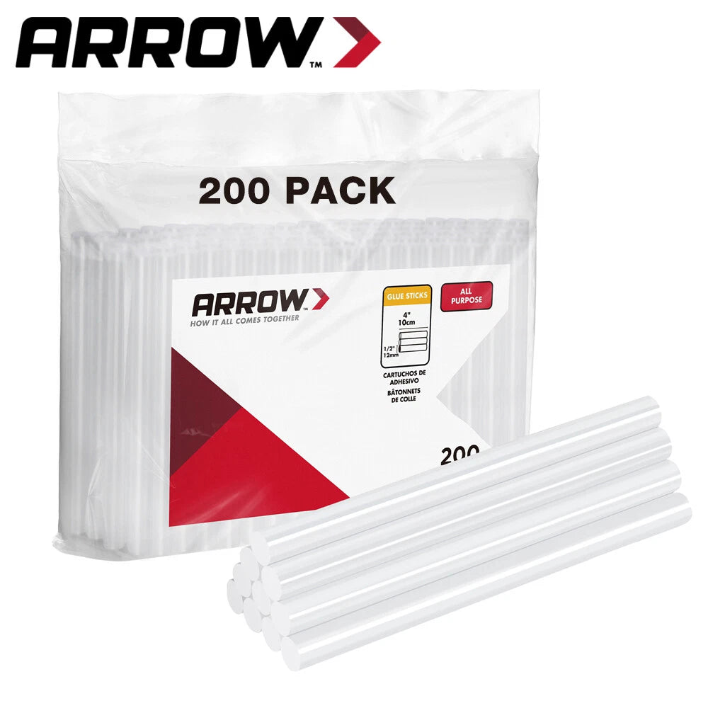 Arrow Hot Glue Sticks Clear Glue Gun Sticks 4"x5/16" Hot Melt For