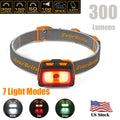 EverBrite Headlamp-300 Lumens Headlight Red/Green/White Light Tail