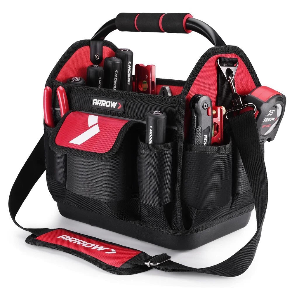 Arrow 12" Tool Tote Hard Base Electrician Tool Bag | Built Supply Co