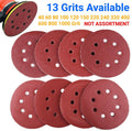5inch Sanding Discs 40-1000 Grit Hook Loop 8-Hole Orbital Sander Paper