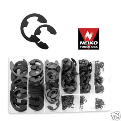 300pc E-Clip Assortment Snap Hook Ring by Capri Tools