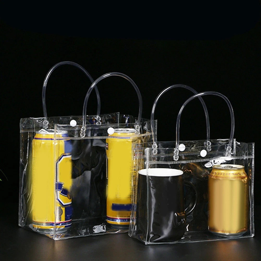 Transparent Pvc Bag With Clear Handle Perfect For Wrapping Or Shopping