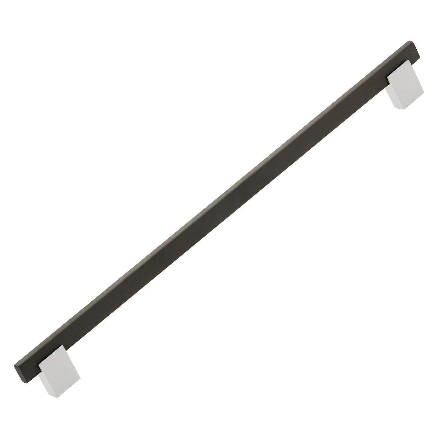 Bridge Style Metal Handle, Chrome Black, 13-7/8" (352 Mm) Overall
