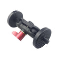 Double 1/4 Screw Tripod Head Ball Magic Arm Monitor Holder Camera