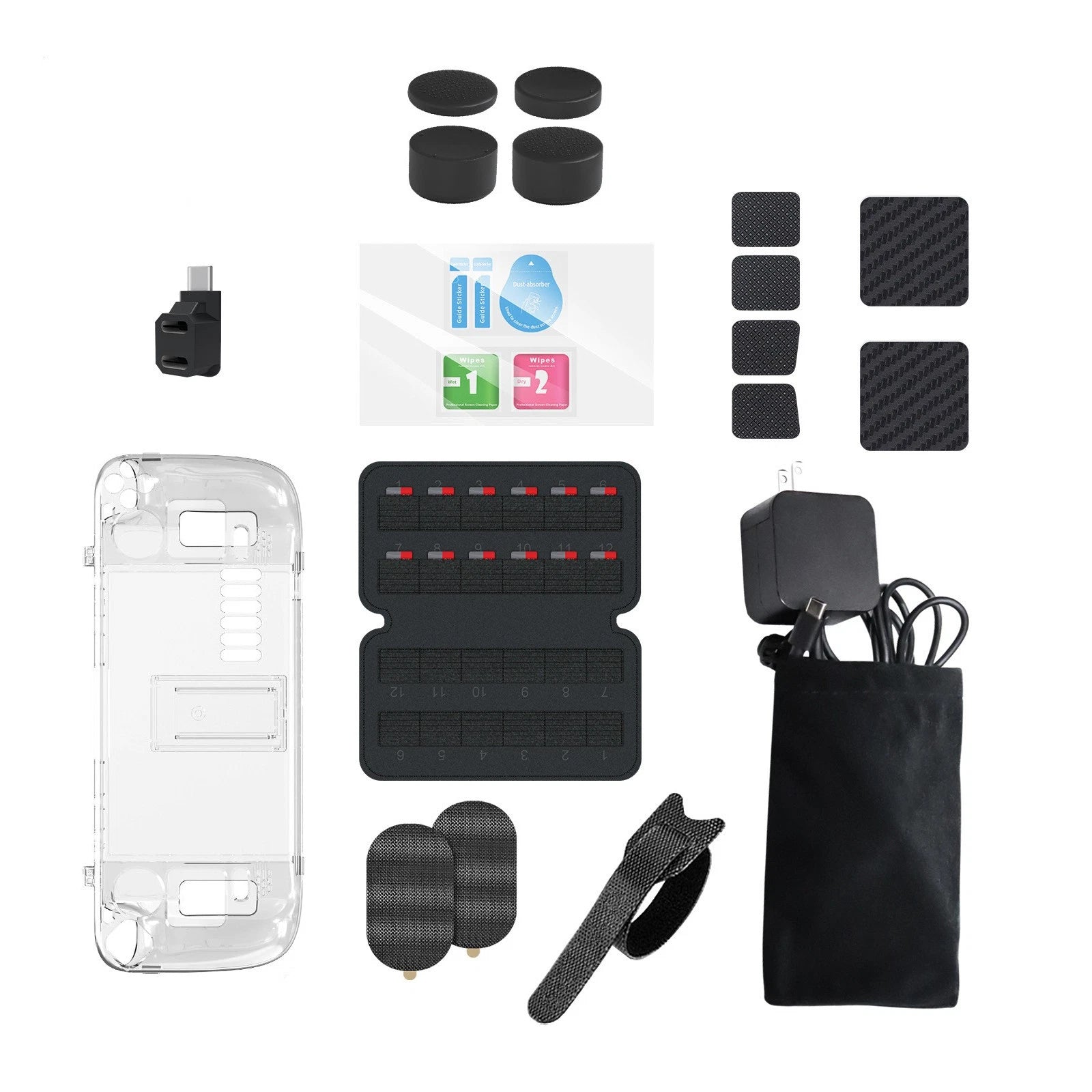 Tempered Film+crystal Case+touchpad Sticker+silico<wbr/>ne Pad+bag
