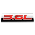 Bumper Sticker Metal Emblem Decal Trim Badge Polished Chrome Red 3.6l
