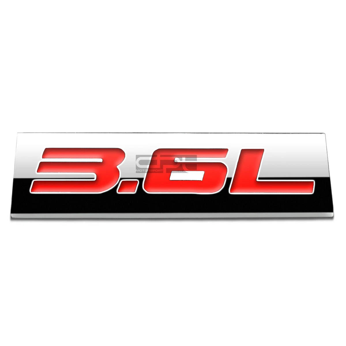 Bumper Sticker Metal Emblem Decal Trim Badge Polished Chrome Red 3.6l