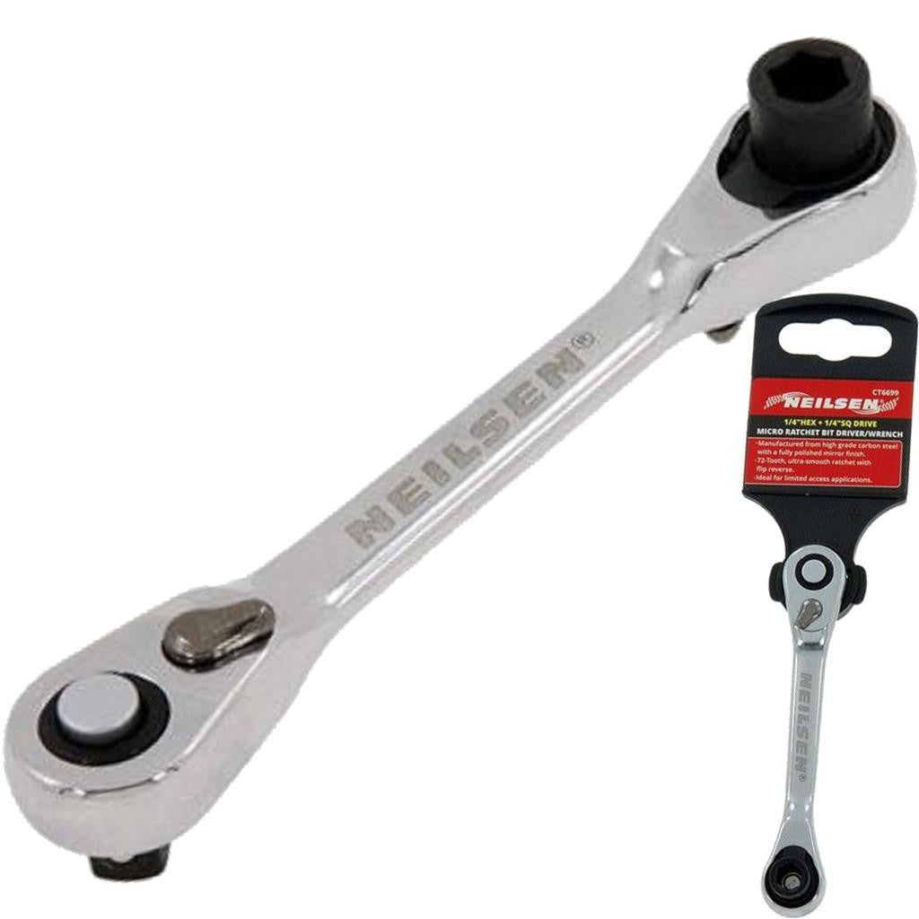 Neilsen Air Socket Ratchet Wrench 1/4" BSP 3/8" Drive by Neilsen