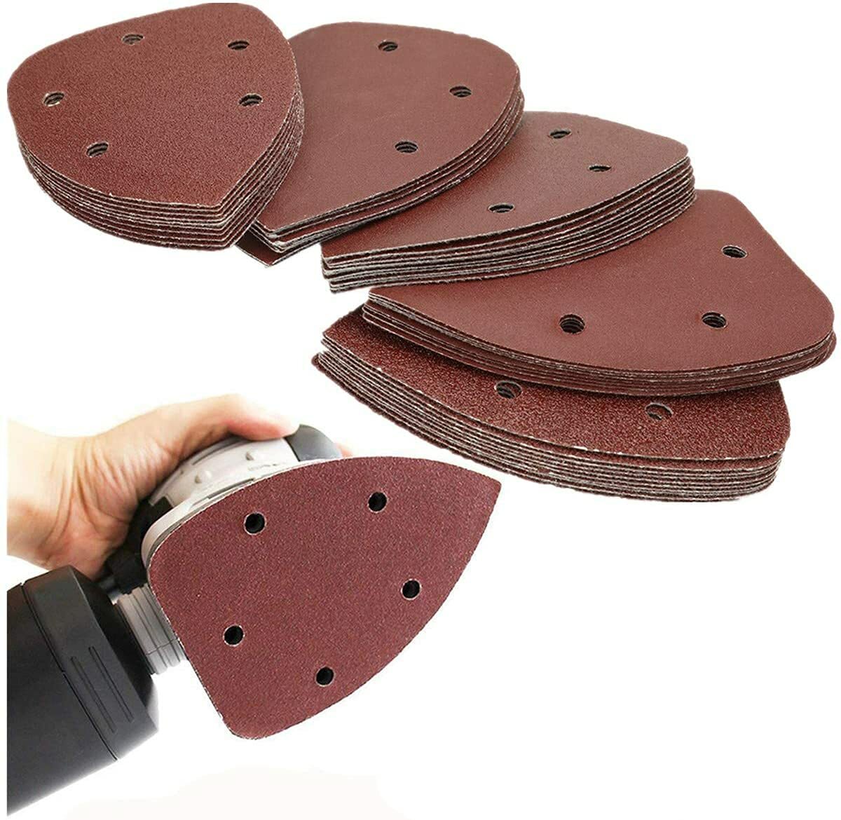 84pcs Mouse Detail Sander Sandpaper Pads 40–320 Grit by Unbranded