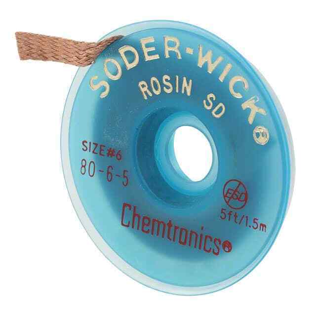 Desolder Braid Rosin 0.21", 5'