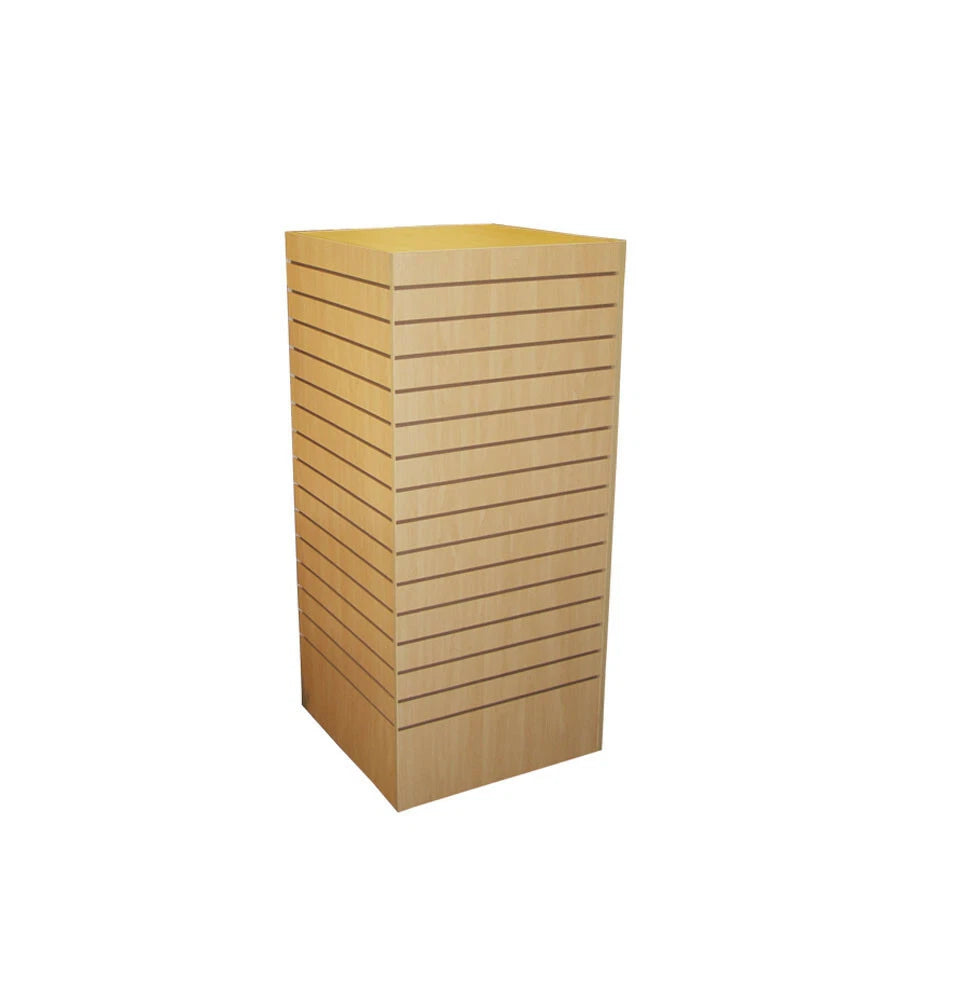 Slatwall Tower Unit Retail Store Display Fixture 24 X 24 X 54 - Maple
