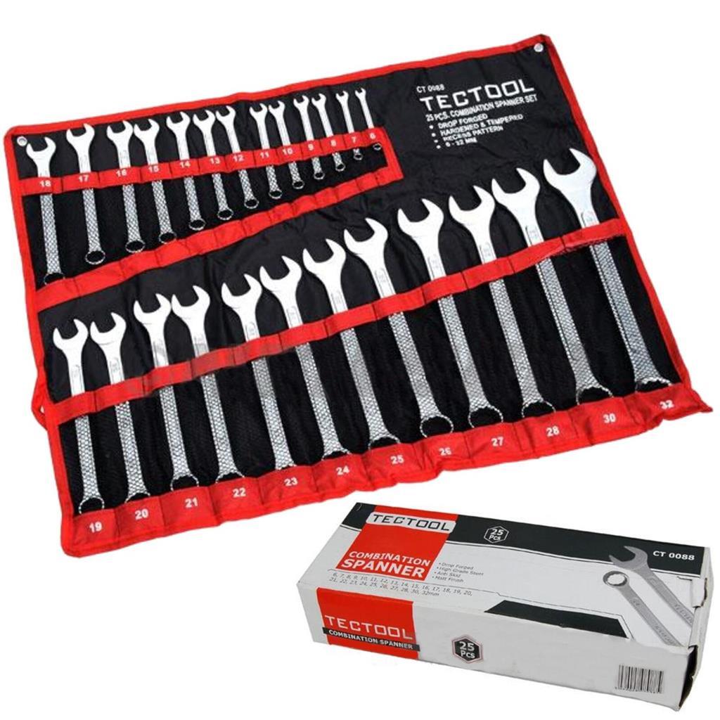 TecTool 25pc Matt Finished Spanner Wrench Set