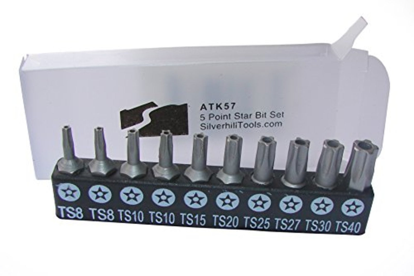 Pentagonal Star-Shaped Bit Set (10 Pieces)