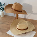 Straw Hat For Women 12cm Wide Brim Papyrus Breathable Outdoor Summer