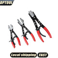 8"/10"/12" 3-Piece Ratcheting Hose Pinch Off Pliers Set for Automotive Fuel Line