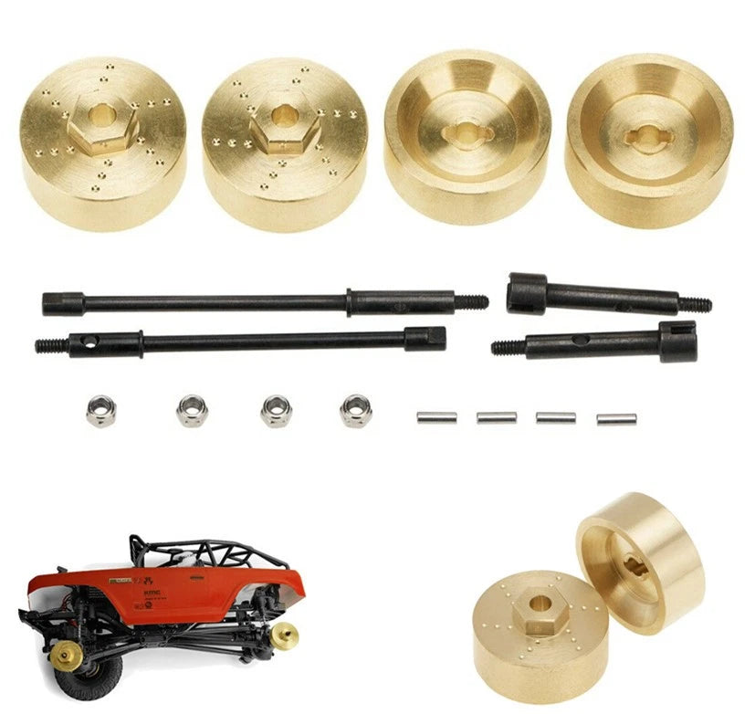 75g 6mm Brass Widened Wheel Hub Counterweights For Axial Scx24 90081