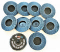 10 ATE PRO 3" ROLL LOCK TWIST ON SANDING FLAP DISCS ZIR