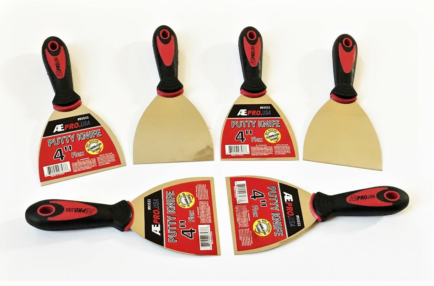 6 ATE Pro 4" Flexible Putty Knives