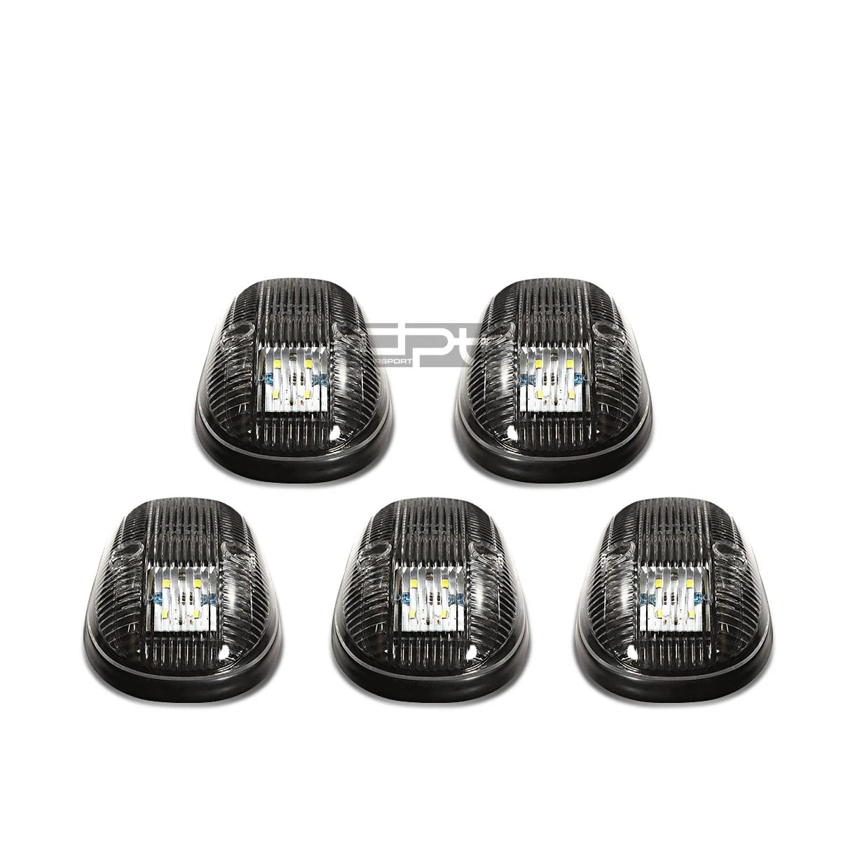 Fit 99-01 Dodge Ram Br/be Black Housing Blue Led Cab Roof Running
