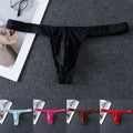 Mens Jacquard Breathable Sheer Thongs G Strings Low Rise Underpants