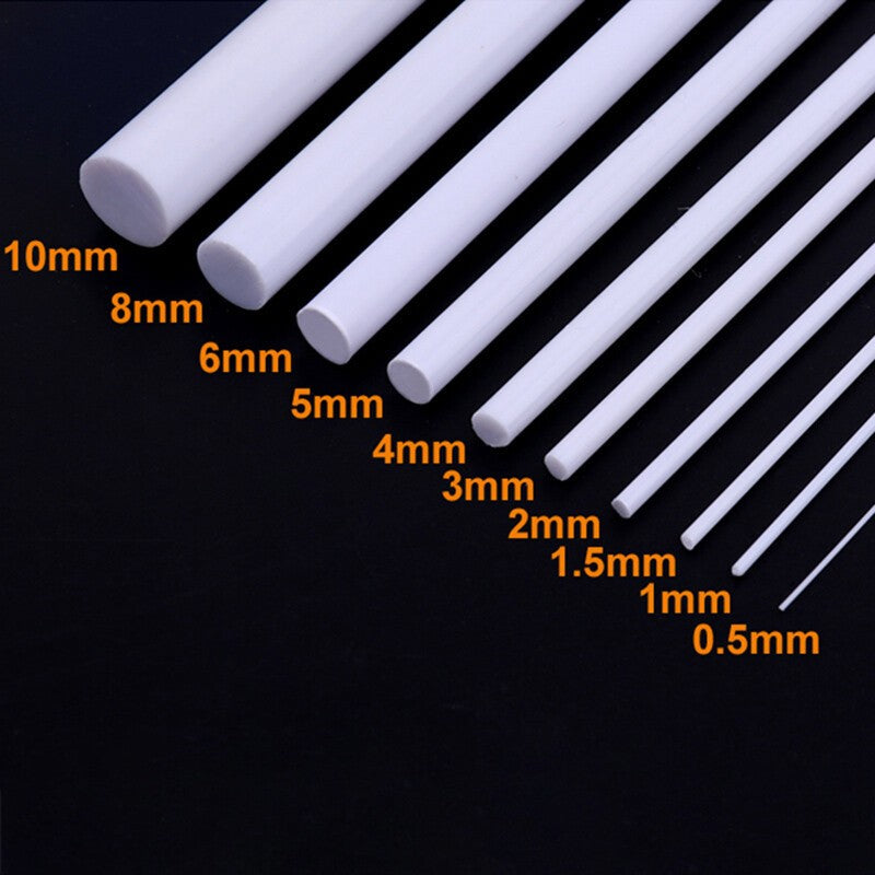 ABS Plastic Round Rod Bar 1mm - 15mm