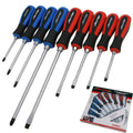 Neilsen 9pc Professional Pozi Flat Slotted Screwdriver Set by Neilsen