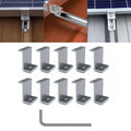 Aluminum Alloy Pv End Clamps For Solar Mounting Frame Sizes 30 To 40mm