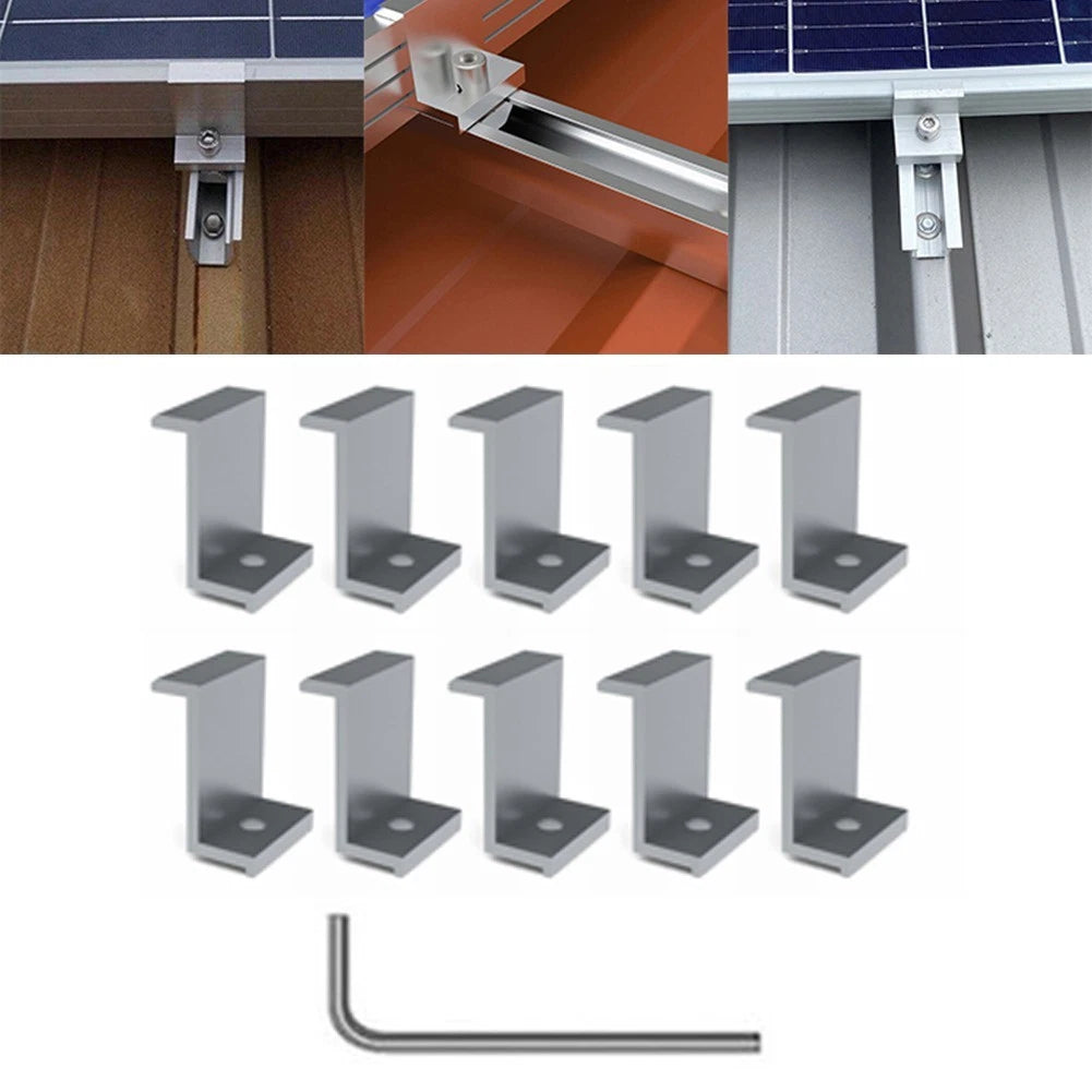 Aluminum Alloy Pv End Clamps For Solar Mounting Frame Sizes 30 To 40mm