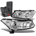 For 2008-2012 Honda Accord Sedan Pair Chrome/clear | Built Supply Co