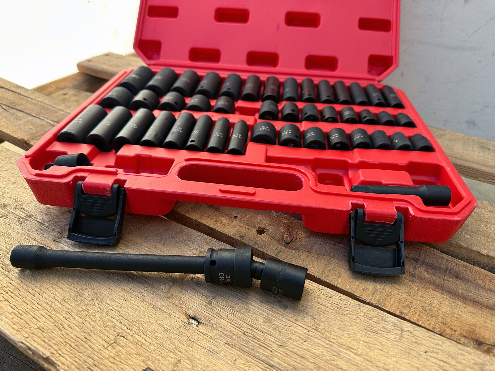 48pcs SAE & Metric Deep Shallow Impact Sockets Set (5/16"- 3/4", 8-22mm) 6pts