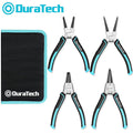 DuraTech 4PC Snap Ring Pliers Set 7" Heavy Duty Internal External