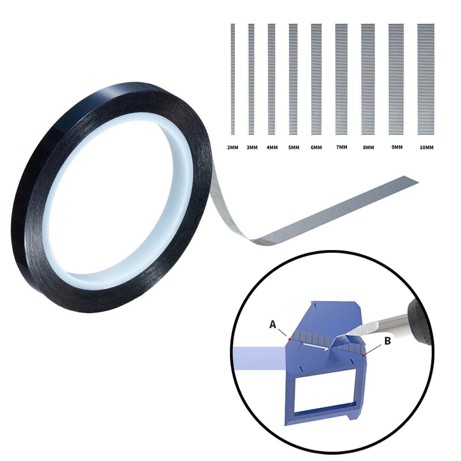 2mm To 10mm Width Carving Guide Line Scribing Roll Tape 30m For Panel