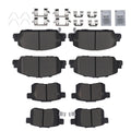 8pcs Front+Rear Ceramic Brake Pads Set for Honda Accord 2013-2017