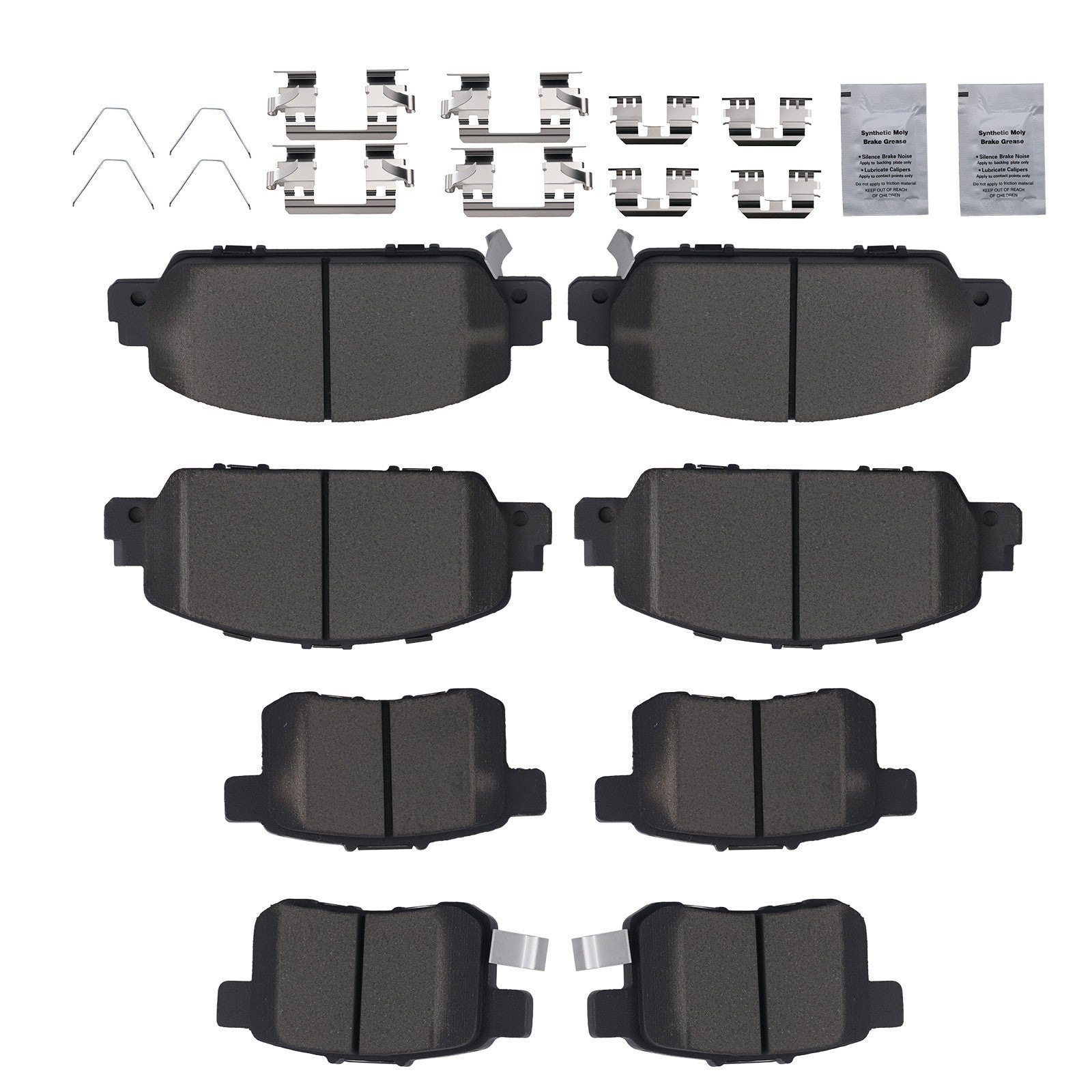 8pcs Front+Rear Ceramic Brake Pads Set for Honda Accord 2013-2017