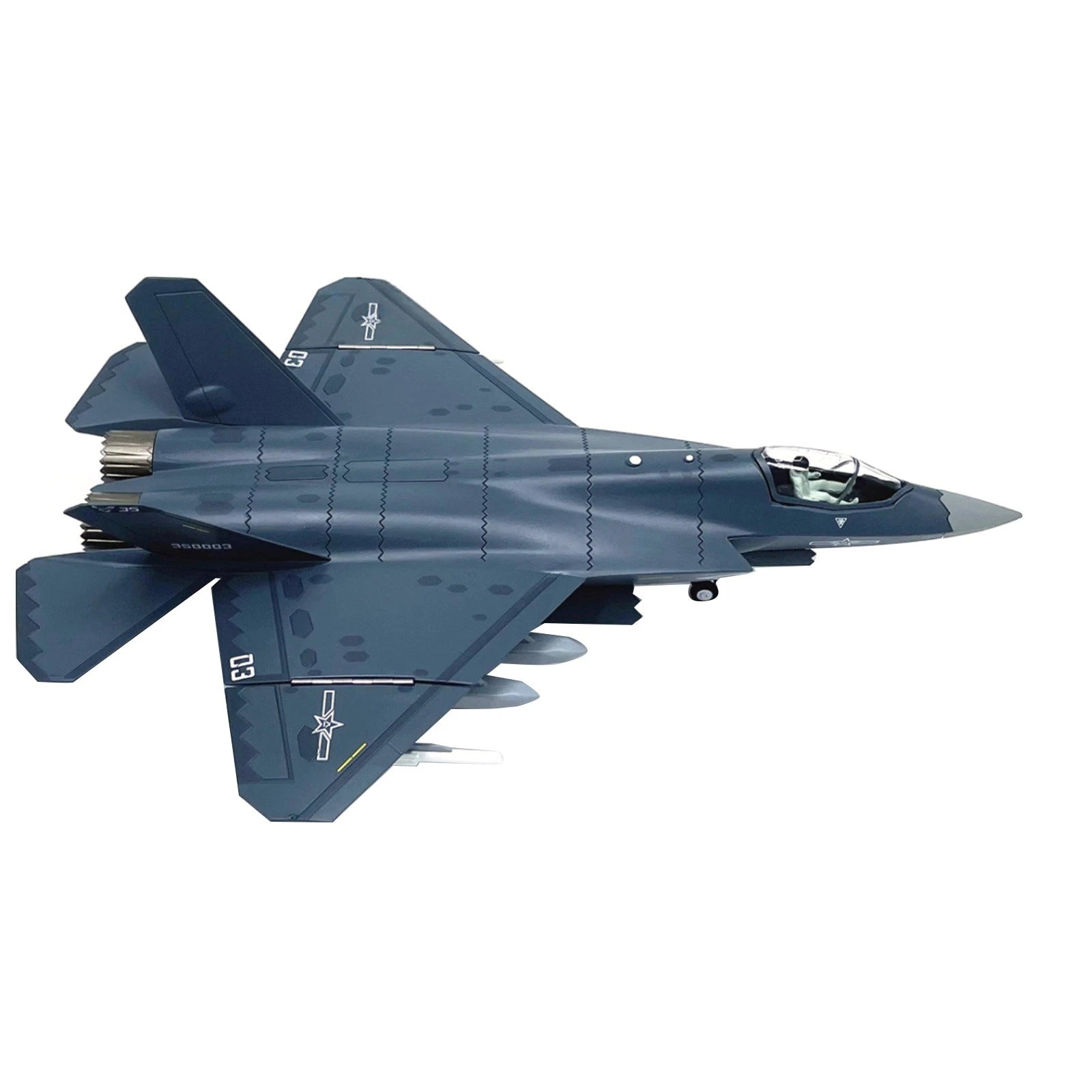 1/72 26cm Diecast Alloy China J-35 Fighter Aircraft Simulation