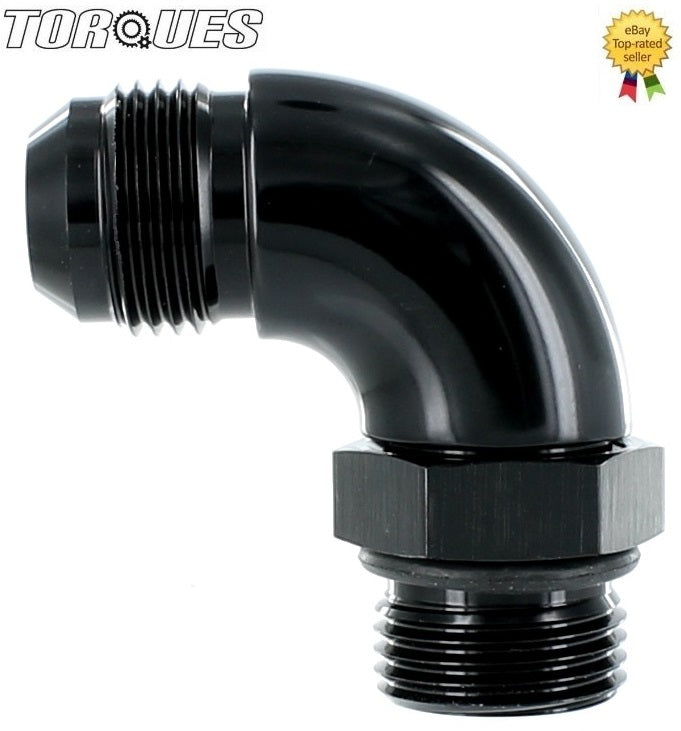 AN-6 to ORB-6 90 Degree ULTRAFLOW PTFE Hose Fitting by Unbranded