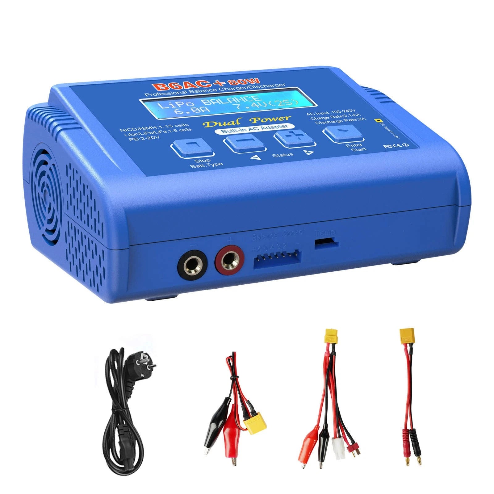 B6ac 80W Balance Battery Charger Lipo Battery | Built Supply Co